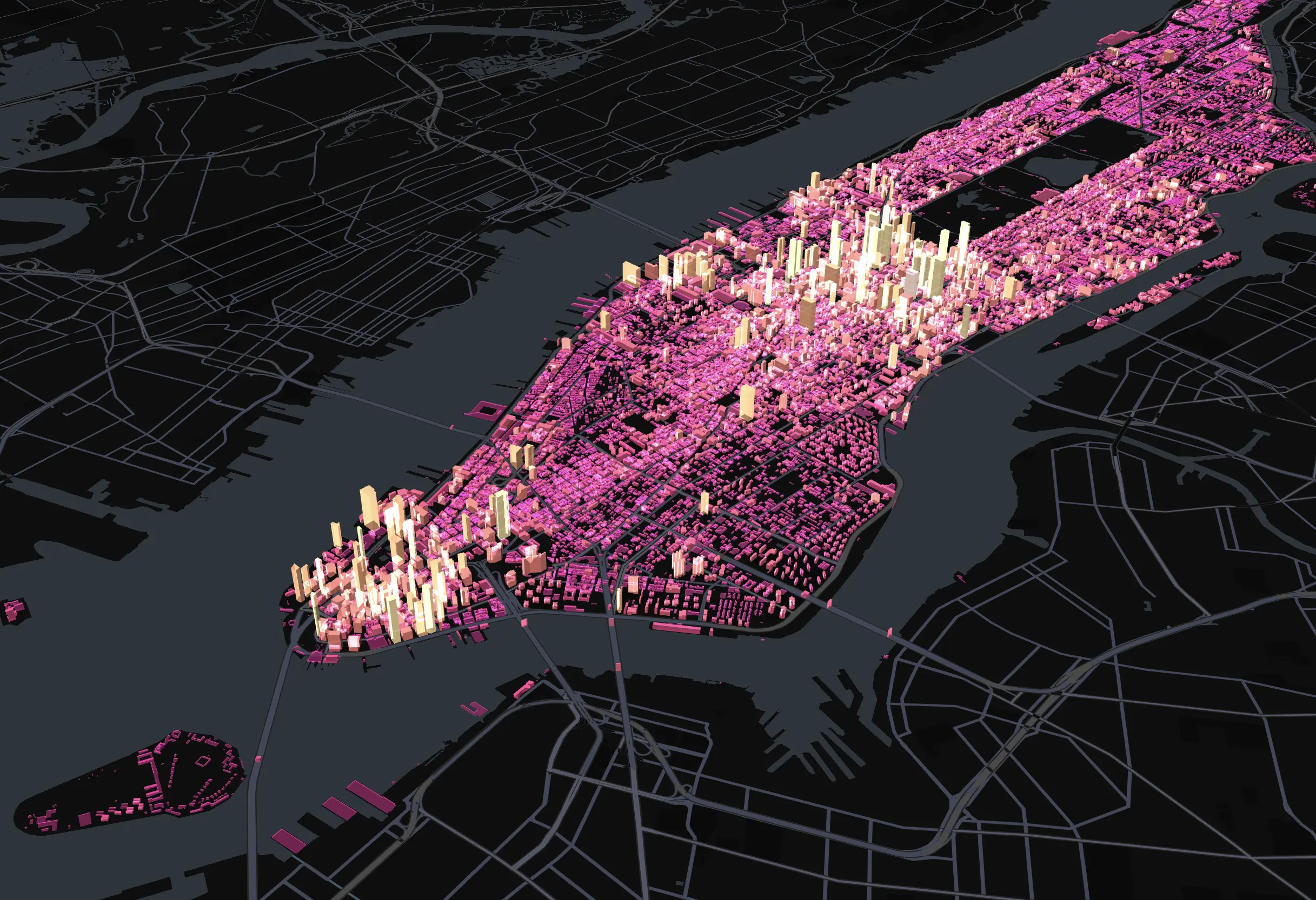 Manhattan 3D geospatial visualization
